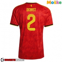 Moške Nogometnih dresov Belgija Zeno Debast #2 Domači SP 2026 Kratki rokavi